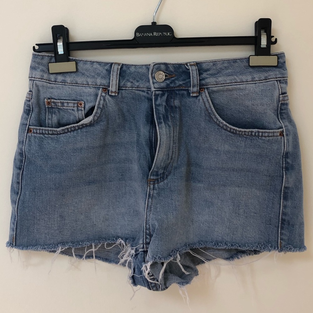 Topshop Petite Cutoff Denim Shorts